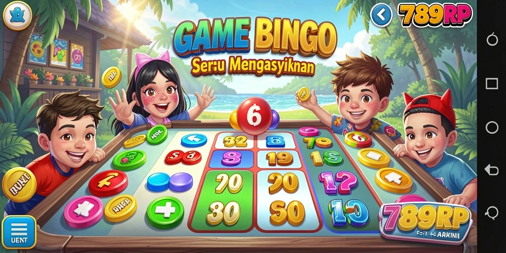 Screenshot gameplay Bingo 789RP yang penuh warna dan interaktif.