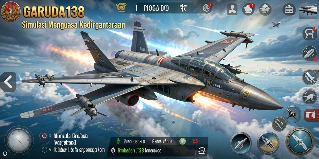 Tampilan gameplay <strong>GARUDA138</strong> yang menegangkan dan realistis saat mengelola pesawat.