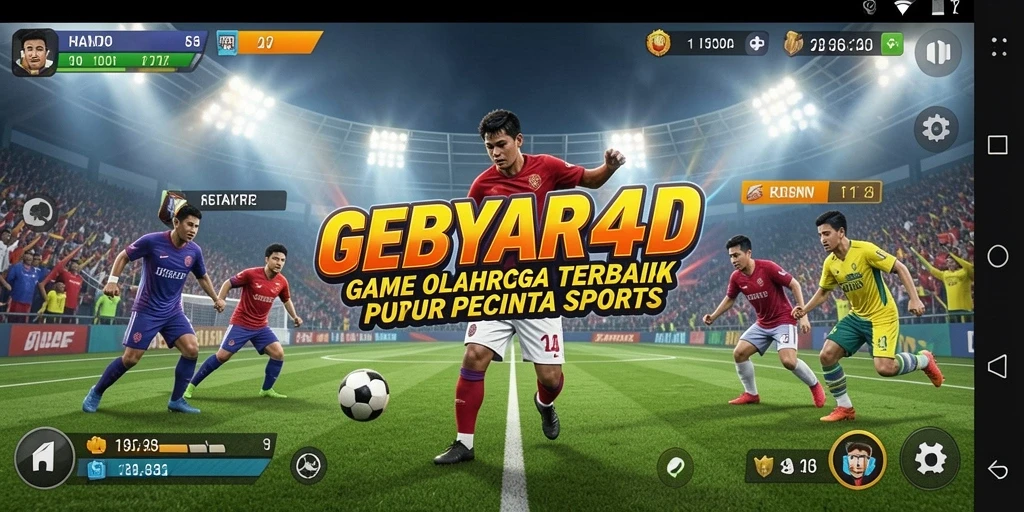 Tampilan gameplay <strong>GEBYAR4D</strong> yang menampilkan aksi olahraga seru.
