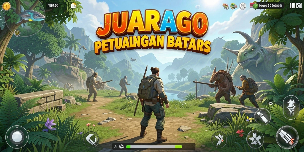 Tangkapan layar JUARAGO menampilkan pemandangan indah dunia terbuka yang memukau.
