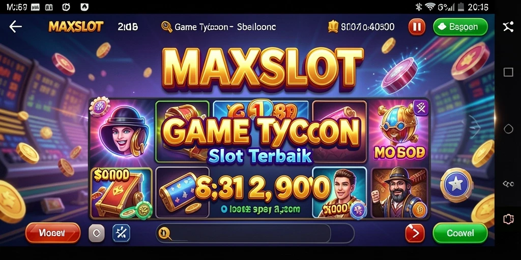 Tampilan gameplay menarik dari MAXSLOT yang menampilkan kasino dan mesin slot.