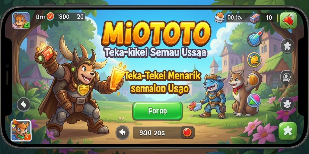 Screenshot gameplay MIOTOTO yang menampilkan tantangan teka-teki.