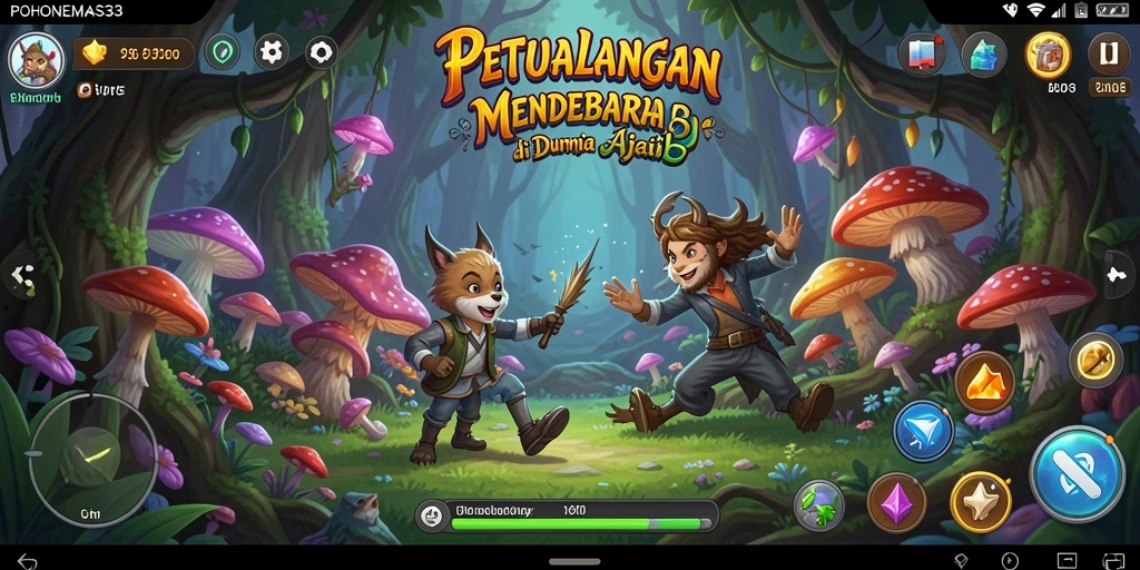 Screenshot gameplay POHONEMAS33 yang menampilkan aksi seru dalam petualangan.