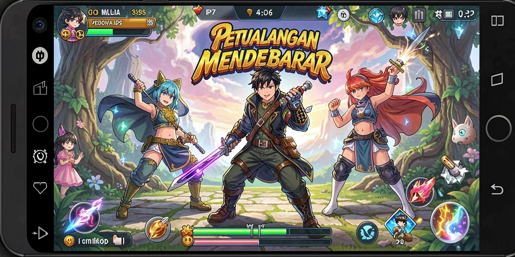 Tampilan gameplay PP7 yang menakjubkan dan penuh warna.