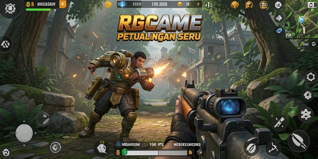 Screenshot berkualitas tinggi menunjukkan aksi intens dalam RPGAME.