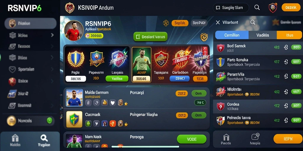 Tampilan gameplay RSNVIP6 dengan berbagai pilihan taruhan menarik.