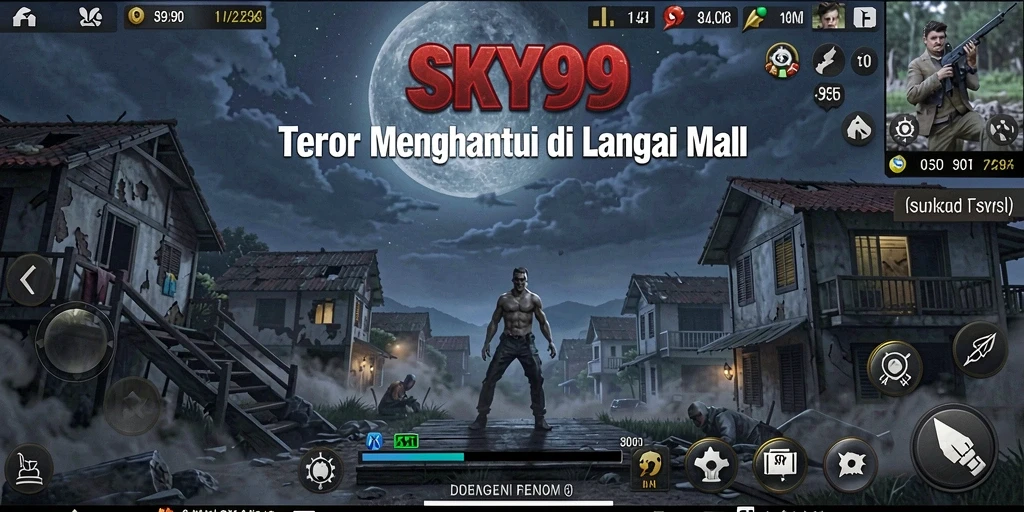 Screenshot utama menampilkan suasana mencekam dalam game Horror.