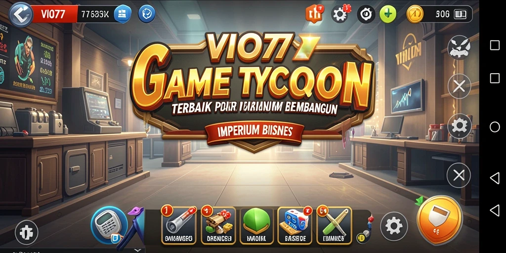 Screenshot gameplay VIO77 menampilkan manajemen bisnis yang menarik.