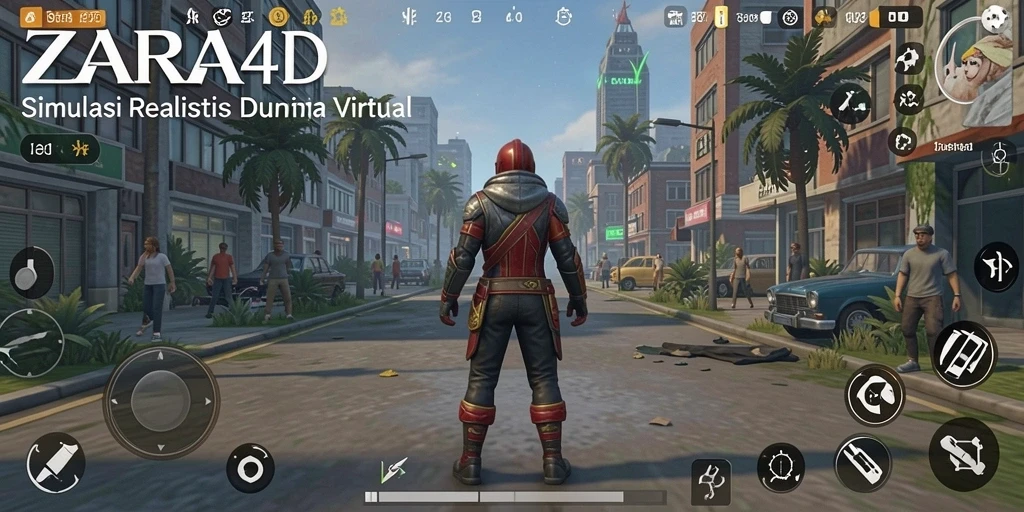 Tampilan gameplay menarik dari ZARA4D dengan dunia virtual yang kaya.